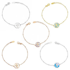 【送料無料】ブレスレット　ブレスレットアーメンクロスbracciali amen con croce fondo in madreperla brmpbb brmpbbl brmpgv brmprv brmpr