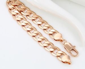 【送料無料】ブレスレット ktkローズゴールドリンクブレスレットクリスマス14 kt 14k rose gold filled 13 mm cordolo link 97 bracciale venduto 565 natale b303rg
