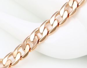 【送料無料】ブレスレット ktkローズゴールドリンクブレスレットクリスマス14 kt 14k rose gold filled 13 mm cordolo link 97 bracciale venduto 565 natale b303rg