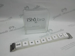 【送料無料】ブレスレット　ブレスレットデザインブラホワイトサイズbracciale design ishubra trasparentebianco misura xs