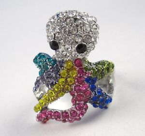 【送料無料】ブレスレット　トレンディブライトリングタコカラーanimal alla moda brillante anello polpo octupus colore und grande scelta