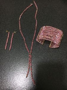 【送料無料】ブレスレット　イヤリングネックレスブレスレットインフルエンザスワロフスキーorecchini collana bracciale donna simil swarovski