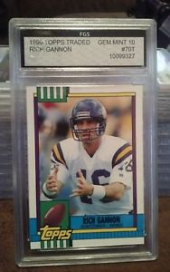 【送料無料】スポーツ メモリアル カード #ミントミネソタバイキングス1990 topps traded 70t rich gannon fgs graded 10 gem mint minnesota vikings qb