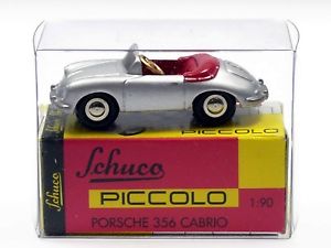 【送料無料】模型車　モデルカー　スポーツカー　ピッコロポルシェカブリオレシルバーレッド＃schuco piccolo porsche 356 cabrio metsilber rot 501671002