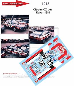 【送料無料】模型車　モデルカー　スポーツカー　デカールシトロエンリュックラリーパリダカールラリーdecals 143 ref 1213 citroen cx luc rallye paris dakar 1981 rally