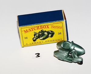 【送料無料】模型車　モデルカー　スポーツカー　マッチスクーターサイドカー＃matchbox 36 motorscooter lambretta and sidecar mit reprobox 3
