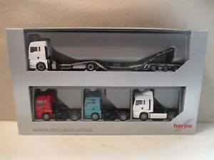 【送料無料】模型車　モデルカー　スポーツカー　ユーロトラックトランスポーターherpa man tgx xlx euro 6 lkw autotransporter mit 3 man szm