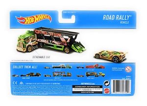 【送料無料】模型車　モデルカー　スポーツカー　ラリーホットホイールリグトランスポーターホーラroad rally hot wheels demolition x big rig semi car transporter hauler