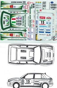 【送料無料】模型車 モデルカー スポーツカー デカールランチアデルタアストララリーポルトギャロdecal lancia delta hf int astra ypf rallye portogallo 1993 emmebi d088