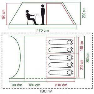 【送料無料】キャンプ用品　コールマンカブラル5トンネルテントcoleman cabral 5 man person tunnel tent in green