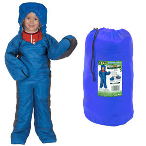 【送料無料】キャンプ用品　childs 155cm3シーズン kids bluechilds 155cm summit motion sac wearable 3 season sleeping bag kids blue