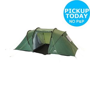 【送料無料】キャンプ用品　トレスパストンネルテントtrespass 4 man 2 room tunnel tent green