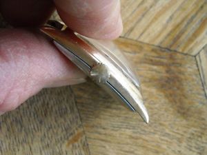 【送料無料】goldplated rectangular bulova cal 10bx for parts