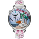 【送料無料】orologio donna braccialini tua 121ab hawaii pelle bianco rosa 3d(2)