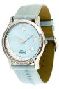 【送料無料】moog paris montre femme avec cadran bleu, elments swarovski, bracelet bleu