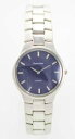 【送料無料】charles delon men watch blue stainless silver steel water resist battery quartz