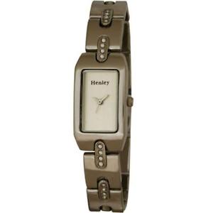 【送料無料】henley silver tone crystal bracelet strap watch