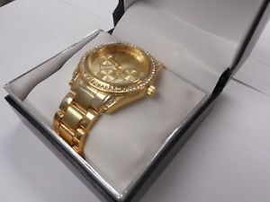 【送料無料】inc international concept gold tone stainless steel watch