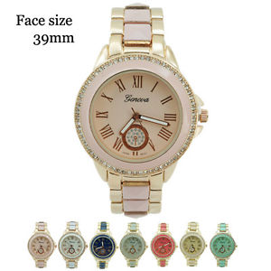 【送料無料】geneva platinum roman numerals chrono czsub section enamelled watch 39mm 【送料無料】geneva platinum roman numerals chrono czsub section enamelled watch 39mm