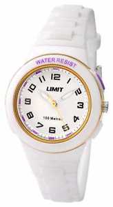 【送料無料】limit childrens white resin watch 5590