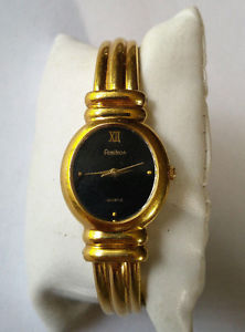 【送料無料】ladies armitron gold tone swiss quartz cuff bracelet watch 255298