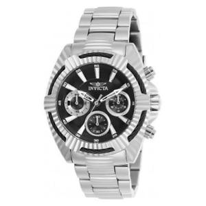 【送料無料】invicta womens bolt quartz 100m chrono stainless steel silver tone watch 27184