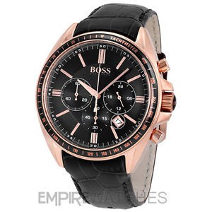 【送料無料】** mens hugo boss driver chronograph rose gold watch 1513092 rrp 35000