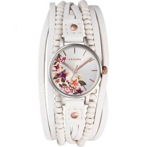 【送料無料】kahuna womens flower pattern multithong white strap watch kls0373l rrp40
