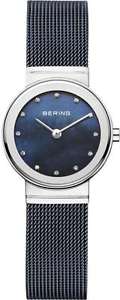 【送料無料】bering time classic ladies silver plated amp; blue milanese mesh watch swarovski 【送料無料】bering time classic ladies silver plated amp; blue milanese mesh watch swarovski