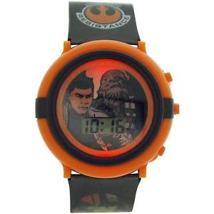 【送料無料】star wars digital chewbacca amp; finn flashing lights plastic strap watch swm3006