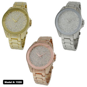 【送料無料】 ladies rhinestones bracelet metal wrist watch