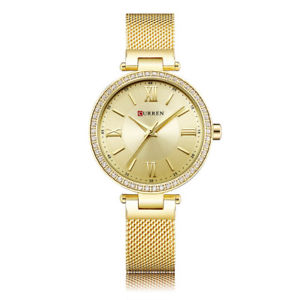 【送料無料】curren 9011 crystal simple designed women watches mesh stainless steel quartz wa 【送料無料】curren 9011 crystal simple designed women watches mesh stainless steel quartz wa