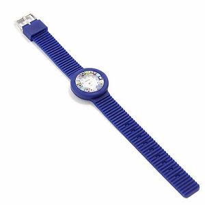 【送料無料】orologio donna silicone blu in vetro di murano murrina millefiori
