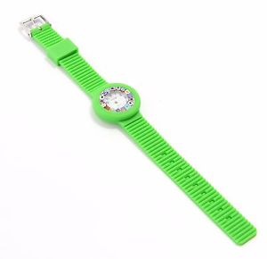 【送料無料】orologio donna silicone verde in vetro di murano murrina millefiori