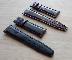 【送料無料】iwc cinturino watch strap genuine crocodile nero 2218