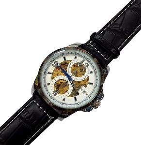 【送料無料】ds orologio polso yk uomo analogico automatico moderno fashion nero quad bia lac