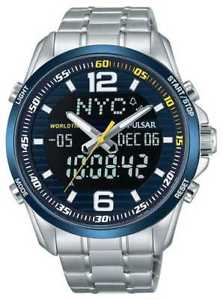 【送料無料】pulsar mens accelerator wrc dual time world time pz4003x1 watch 6