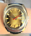 【送料無料】gents 1970s ss technos aquamatic 5atm auto day date watch eta 2789 serviced