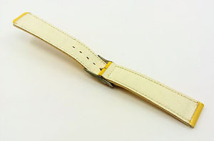 【送料無料】lip bracelet cuir jaune pour montre lip 20mm watch parts