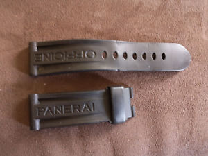 【送料無料】bracelet strap de montre panerai icine noir caoutchouc pour montre abimee
