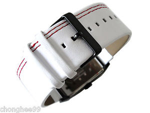 【送料無料】original henleys clothing designer mens white leather strap square quartz watch