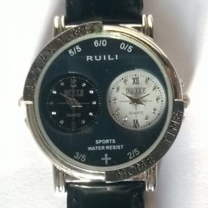 【送料無料】montre double cadran ruili piles neuves