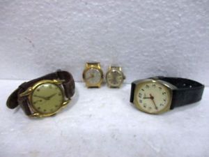 【送料無料】lot de 4 anciennes montres bracelets kelton, lov, cimier,