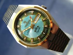 ̵vintage retro swiss tressa lux crystal automatic watch 1970s nos cal as 5206