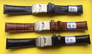 【送料無料】bracelet de montre 18mm lot de 3 couleurs ,cuir , boucle ,dployante