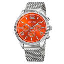 【送料無料】mens august steiner as8196or two time zone date tachymeter mesh bracelet watch(2)
