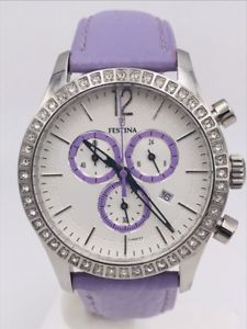 【送料無料】orologio festina 41mm chrono f165903 139 acciaiopelle scontatissimo nuovo