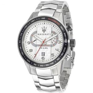 【送料無料】maserati orologio polso uomo corsa r8873610001 bianco acciaio crono oversize 【送料無料】maserati orologio polso uomo corsa r8873610001 bianco acciaio crono oversize