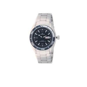 【送料無料】orologio automatico uomo lorenz 10100aa bracciale acciaio nero sub 100mt