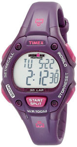̵timex womens ironman 30 lap digital quartz 100m plum resin watch t5k756